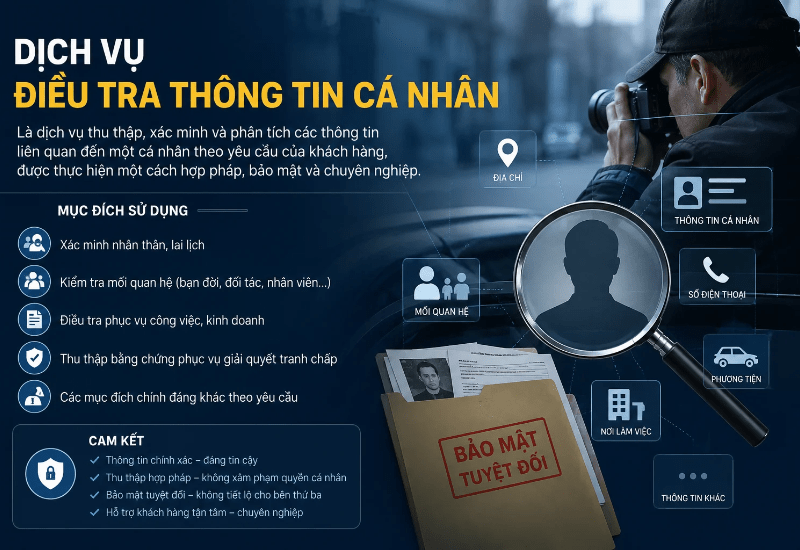 Dịch Vụ Điều Tra Thông Tin Cá Nhân Uy Tín, Bảo Mật 100% 2026 1 Dịch vụ điều tra thông tin cá nhân là gì?