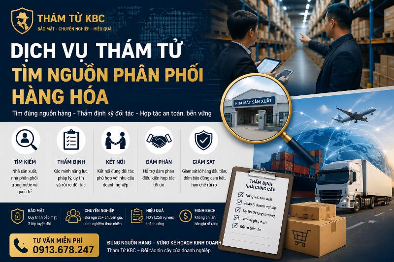 Dịch vụ tìm nguồn phân phối hỗ trợ doanh nghiệp sàng lọc đối tác uy tín, tối ưu chất lượng và chi phí.