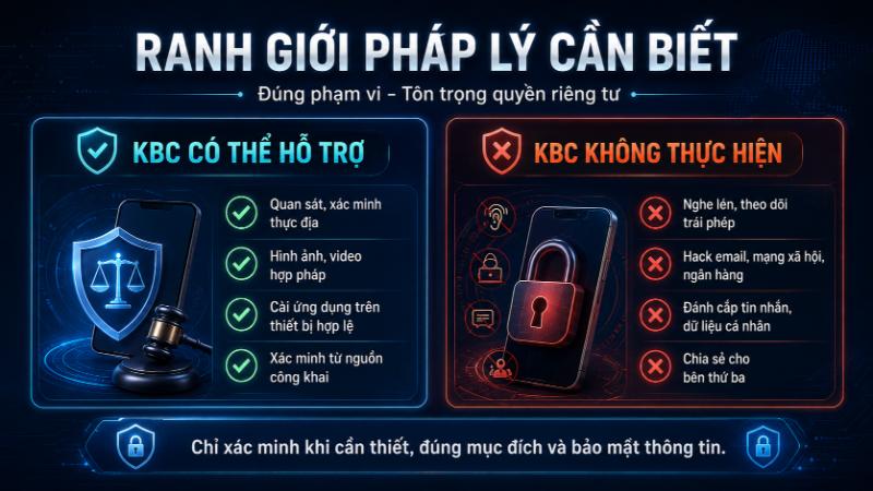 Nắm rõ ranh giới pháp lý giúp bạn thu thập thông tin an toàn, bảo vệ quyền lợi mà không vi phạm pháp luật.
