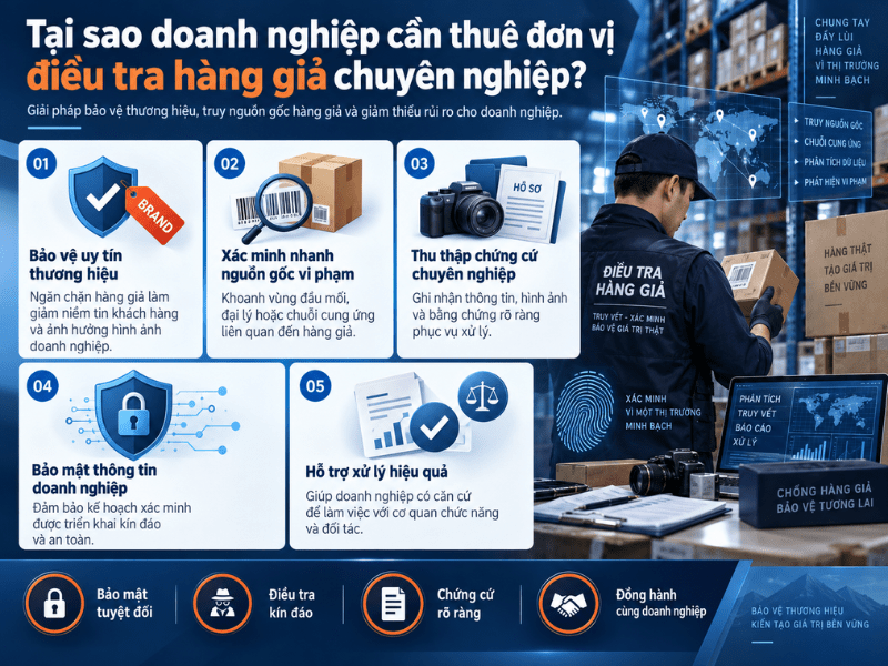 Dịch Vụ Điều Tra Nguồn Gốc Hàng Giả: Bảo Vệ Thương Hiệu 1 Dịch vụ điều tra hàng giả của chúng tôi sẽ giúp gì cho bạn?