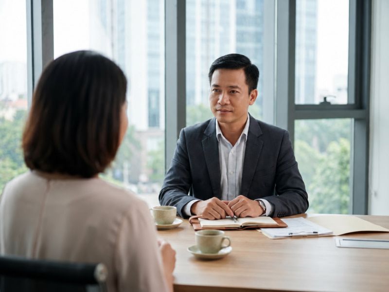 Buổi làm việc trực tiếp tại văn phòng giúp khách hàng làm rõ tính khả thi và phạm vi công việc cụ thể.