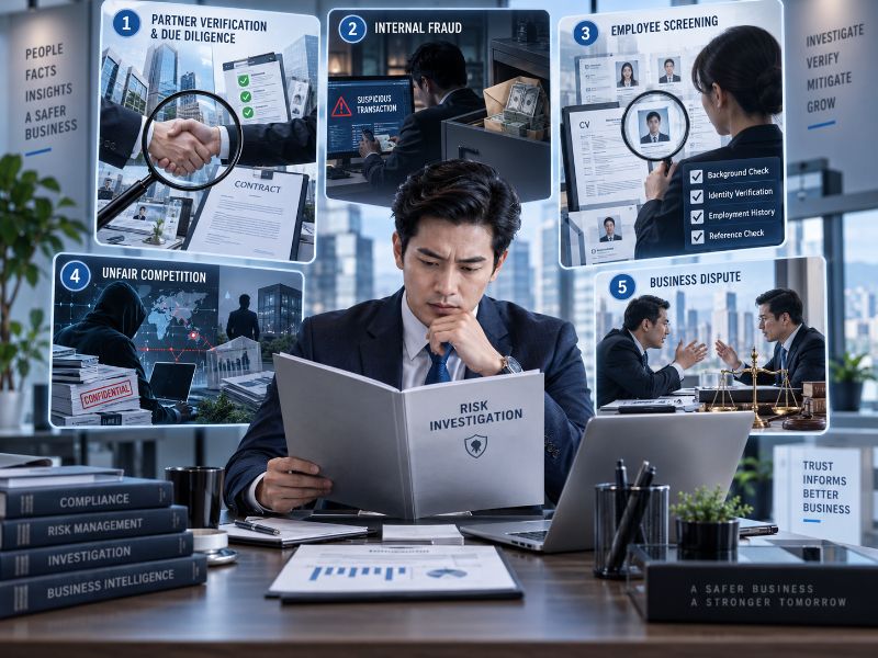 Điều Tra Doanh Nghiệp | Thám Tử Điều Tra Doanh Nghiệp Uy Tín 2 Chủ động xác minh đối tác, nhân sự hoặc các dấu hiệu bất thường giúp doanh nghiệp ngăn chặn rủi ro từ sớm.