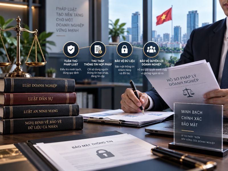 Điều Tra Doanh Nghiệp | Thám Tử Điều Tra Doanh Nghiệp Uy Tín 4 Mọi hoạt động điều tra và thu thập thông tin đều phải tuân thủ nghiêm ngặt các quy định và khung pháp lý tại Việt Nam.