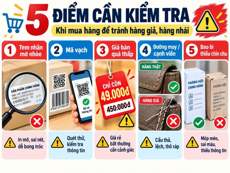 Xác Minh Thông Tin Hàng Giả, Hàng Nhái Uy Tín, Chính Xác 7 Người tiêu dùng có thể sàng lọc bước đầu thông qua việc quan sát tem nhãn, bao bì và giá cả sản phẩm.